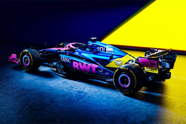 Раскраска Alpine для Гран При США, Мехико и Сан-Паулу