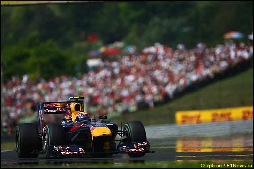 Марк Уэббер на трассе Гран При Венгрии