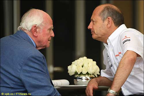 Сид Уоткинс и Рон Деннис (справа), 2008 год