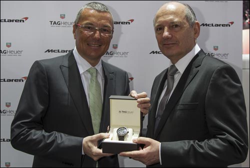 Жан-Кристоф Бабин и Рон Деннис на автосалоне в Женеве