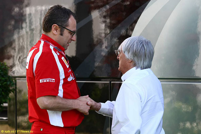 Стефано Доменикали и Берни Экклстоун на Гран При Испании 2011 года