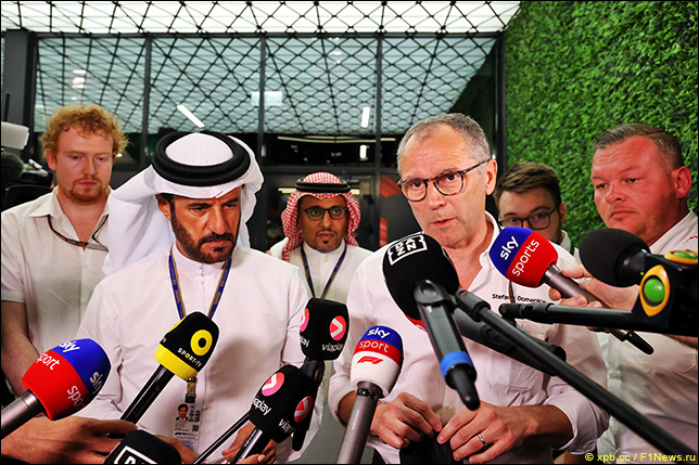 Президент FIA Мохаммед бен Сулайем и руководитель Формулы 1 Стефано Доменикали