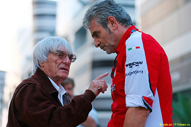 Берни Экклстоун и Маурицио Арривабене