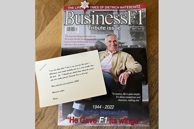 Рождественская открытка Берни Экклстоуна в 2022 году