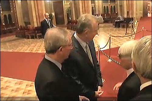 Берни Экклстоун на президентском приеме в Будапеште