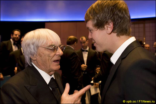 Берни Экклстоун и Себастьян Феттель