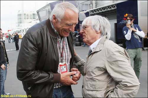 Берни Экклстоун и Дитрих Матешиц, совладелец концерна Red Bull