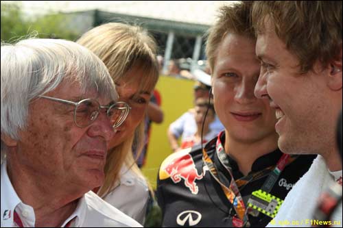 Берни Экклстоун и Себастьян Феттель