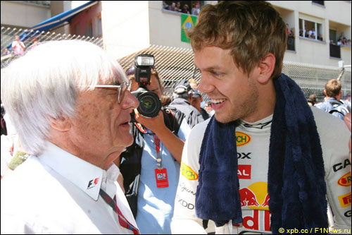 Берни Экклстоун и Себастьян Феттель