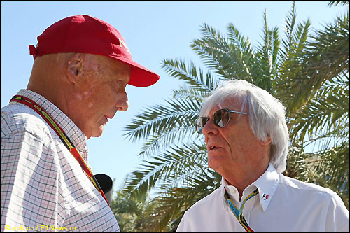 Ники Лауда и Берни Экклстоун