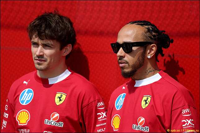 Шарль леклер и Льюис Хэмилтон