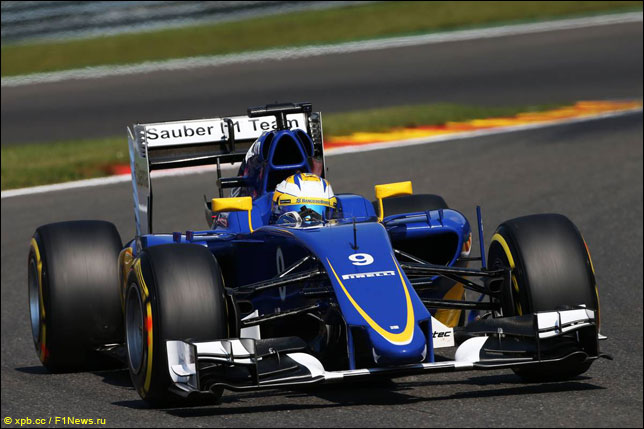 Маркус Эриксон на прошлгоднем Гран При Бельгии