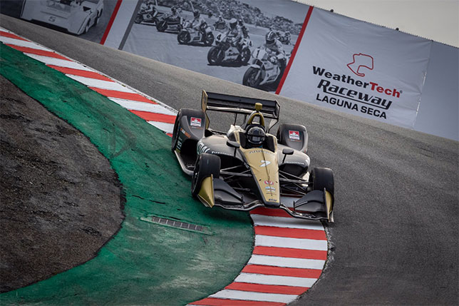 Маркус Эриксон на тестах в Лагуна-Сека