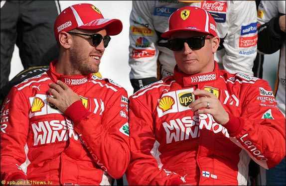 Себастьян Феттель и Кими Райкконен