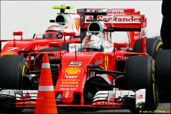 Себастьян Феттель и Кими Райкконен