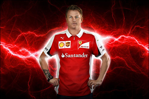 Кими Райкконен в новой униформе Ferrari