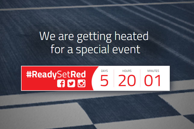 Обратный отсчет на сайте Ferrari