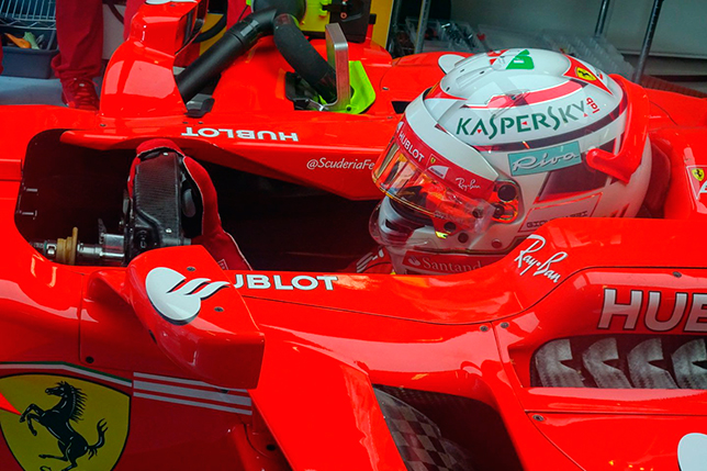 Антонио Джовинацци на тестах шин в Барселоне