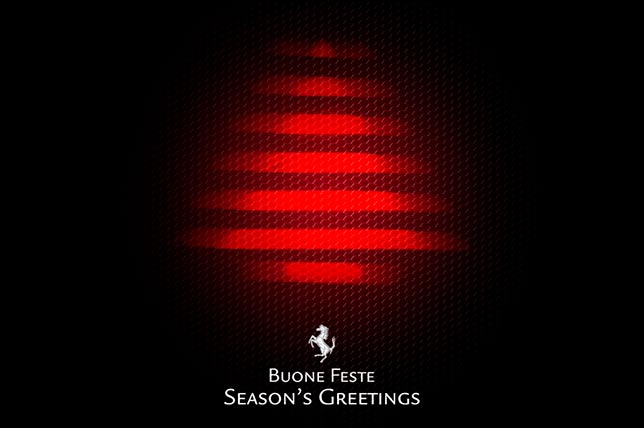 Праздничная открытка от Ferrari