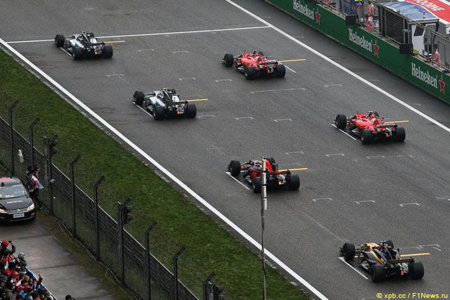 Стартовая решетка Гран При Китая, 2017 год