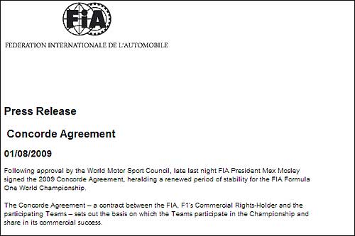 Пресс-релиз FIA