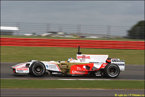 Адриан Сутил. Тесты Force India в Сильверстоуне