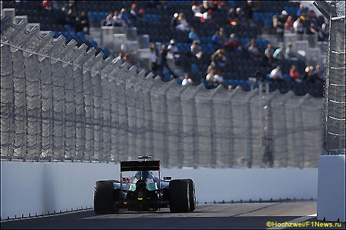 Серхио Перес на трассе в Сочи