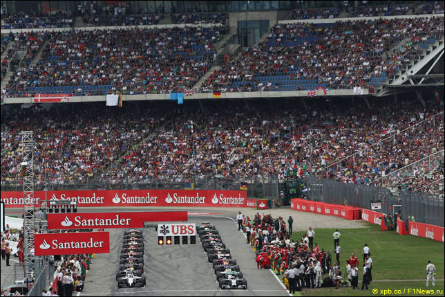 Стартовая решетка на Хоккенхаймринге (2014 год)