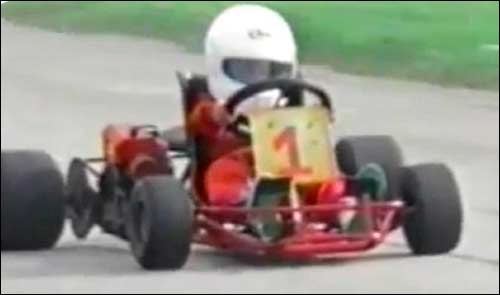 Родольфо Гонсасес за рулём карта. 1992-й