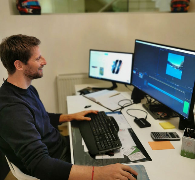 Роман Грожан монтирует видеоотчёт о своей первой лыжной прогулке в наступающем зимнем сезоне