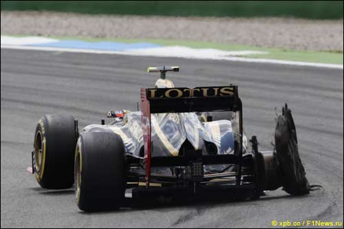 Роман Грожан на трассе Хоккенхайм