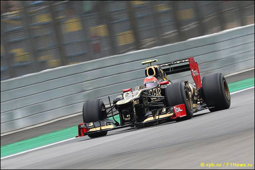 Роман Грожан на трасе Гран При Бразилии