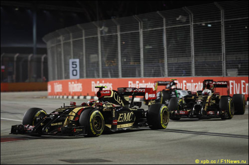 Пастор Мальдонадо на Гран При Сингапура