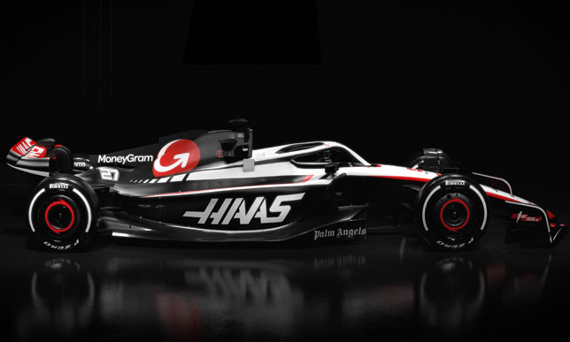 Раскраска машины Haas для сезона 2023 года