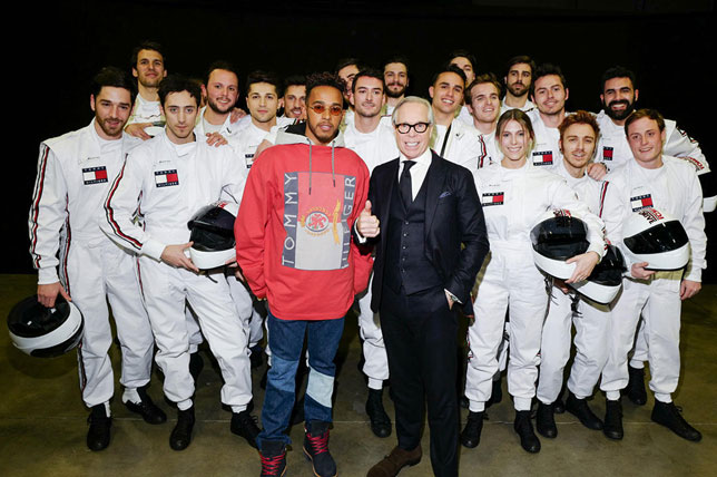 Льюис Хэмилтон и Томми Хилфигер