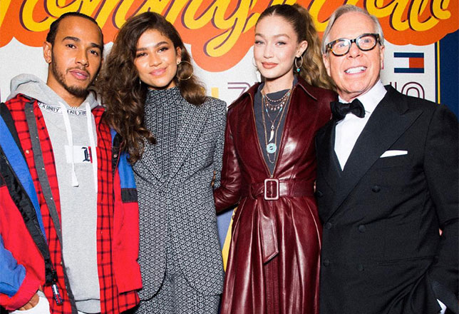 Льюис Хэмилтон на презентации Tommy Hilfiger
