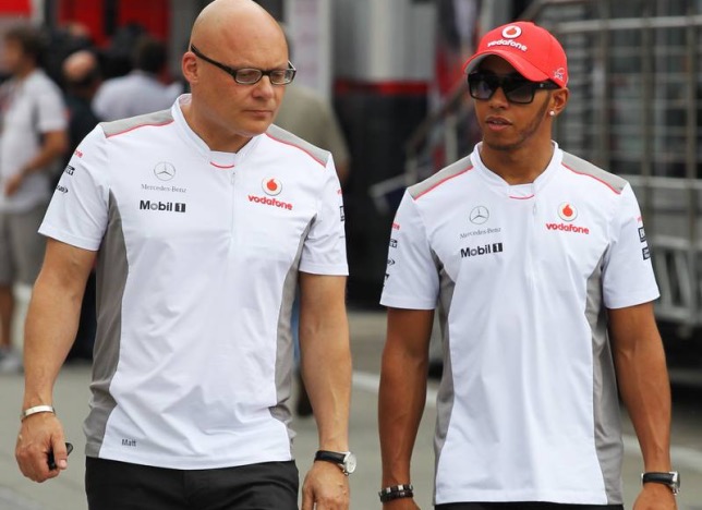 Мэтт Бишоп и Льюис Хэмилтон, 2012 год