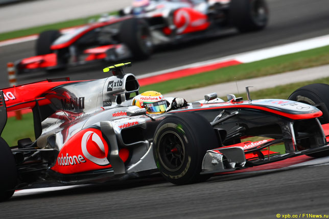 Льюис Хэмилтон за рулём McLaren MP4-25A, Гран При Турции 2010