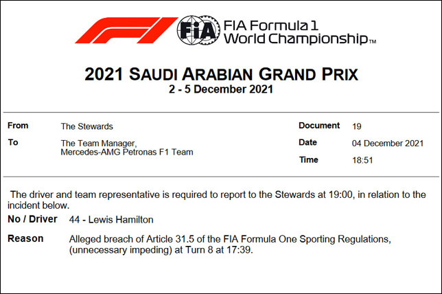 Документ FIA