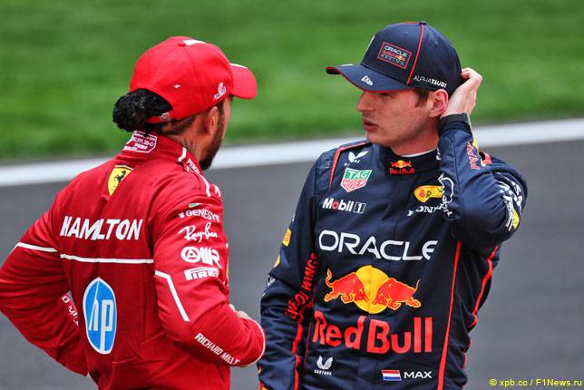 Льюис Хэмилтон и Макс Ферстаппен