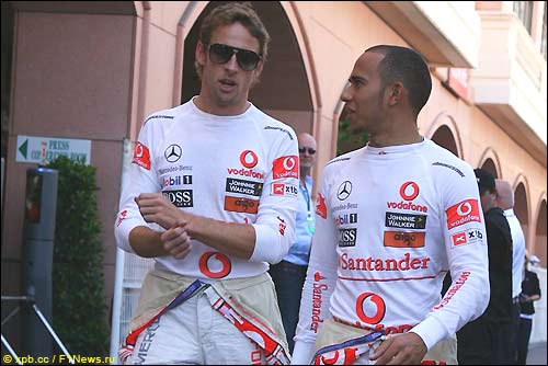 Монако. Дженсон Баттон и Льюис Хэмилтон