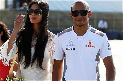 Льюис Хэмилтон и Николь Шерзингер