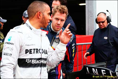 Льюис Хэмилтон и Себастьян Феттель