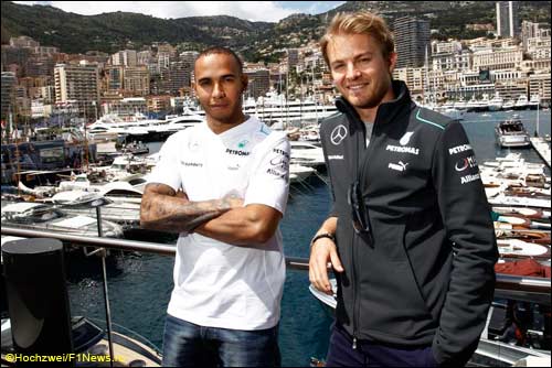 Льюис Хэмилтон и Нико Росберг в Монако