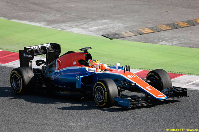 Рио Харьянто на тестах в Барселоне