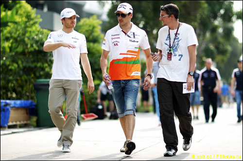 Нико Росберг и Адриан Сутил