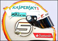 Шлем Себастьяна Феттеля