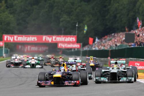 Гран При Бельгии. Себастьян Феттель атакует Льюиса Хэмилтона