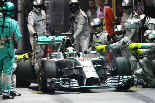 Гран При Сингапура. Пит-стоп Льюиса Хэмилтона