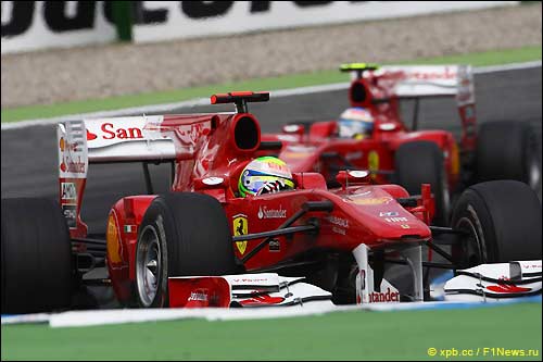 Хоккенхайм. Фелипе Масса и Фернандо Алонсо